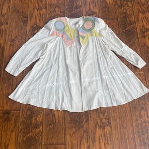 VTG Xaviér & Reneé Leather & Fabric Flare Blazer